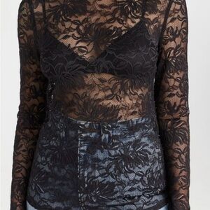 Hill House Home Pia Top Elegant Black Lace Top